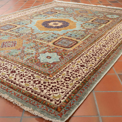 Handmade fine Afghan Mamluk rug - 309157