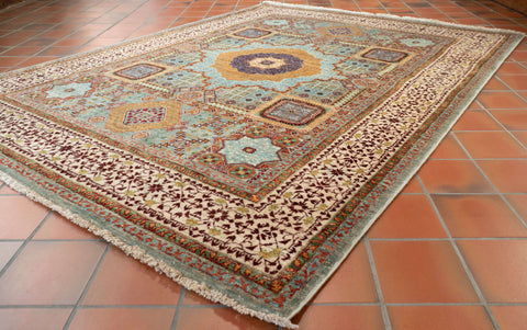 Handmade fine Afghan Mamluk rug - 309157