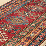 Handmade fine Afghan Kazak carpet - 309256