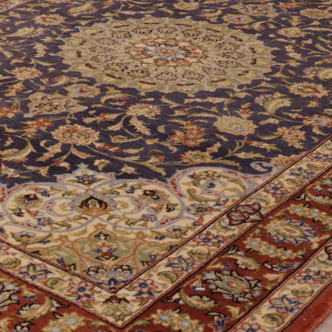 Handmade Oriental Qum wool and silk rug - 30925276