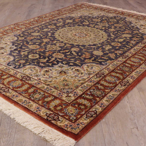 Handmade Oriental Qum wool and silk rug - 30925276