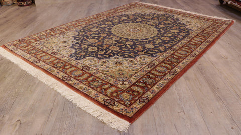 Handmade Oriental Qum wool and silk rug - 30925276