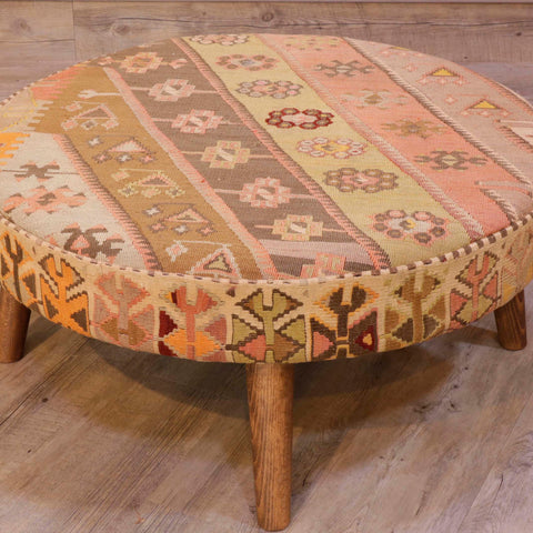 Turkish Kilim Large circular stool -309316