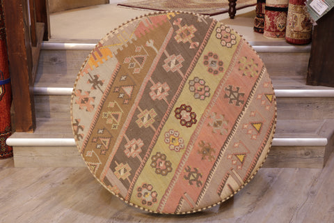 Turkish Kilim Large circular stool - WS309316