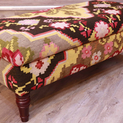 Moldavan Kilim covered ottoman - 309324