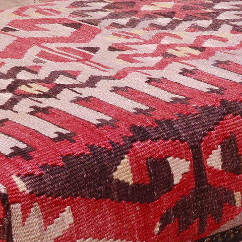 Turkish kilim covered bench stool - 309327