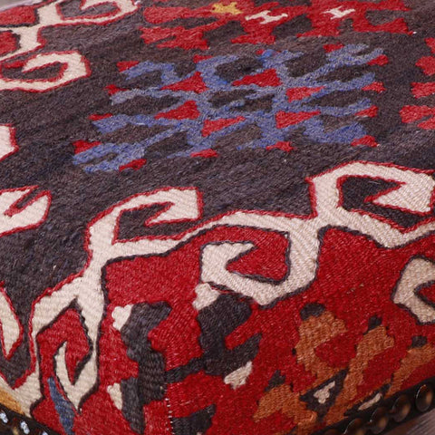 Small handmade Turkish kilim stool - 309329