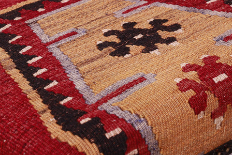 Small handmade Turkish kilim stool - 309401