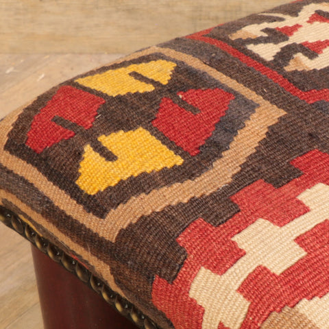 Small handmade Turkish kilim lady bug stool -309402