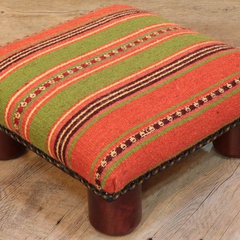 Small handmade Turkish kilim lady bug stool -309408