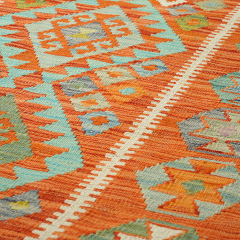 Handmade Afghan Kilim extra long runner - 309424