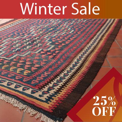 Handmade Old Oriental Bidjar Kilim - 30925496