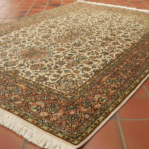 Handmade fine Kashmir silk rug - 30925515