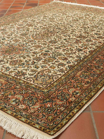 Handmade fine Kashmir silk rug - 30925515