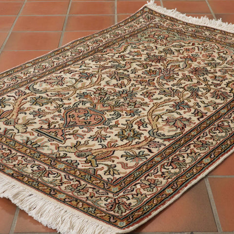 Handmade fine Kashmir silk rug - 30925516