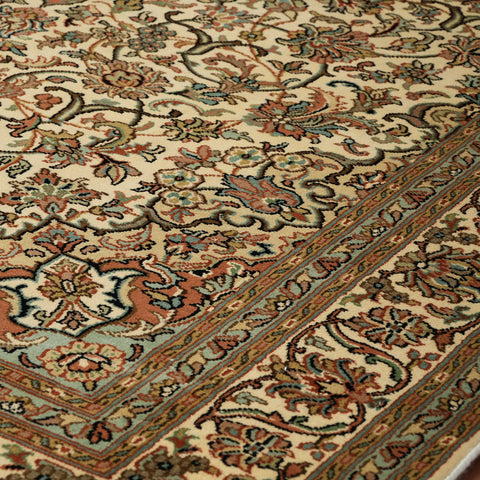 Handmade fine Kashmir silk rug - 30925517