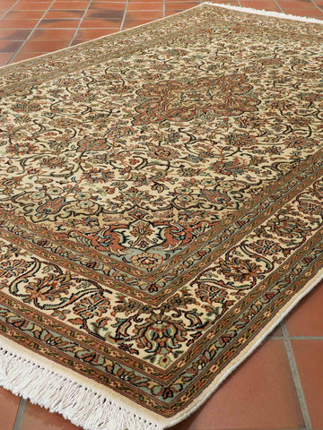 Handmade fine Kashmir silk rug - 30925517