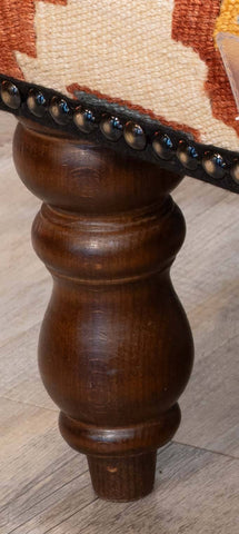 Small handmade Turkish kilim stool 309527