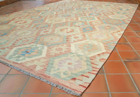 Handmade washed Afghan Kilim - 309631