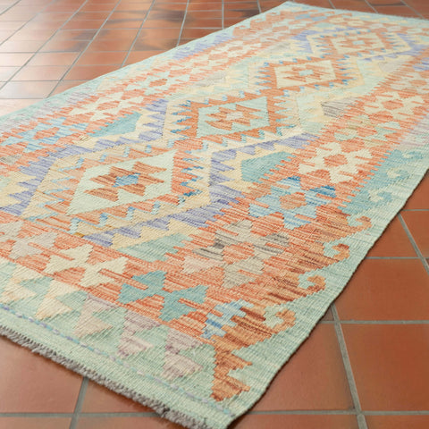 Handmade washed Afghan Kilim - 309644