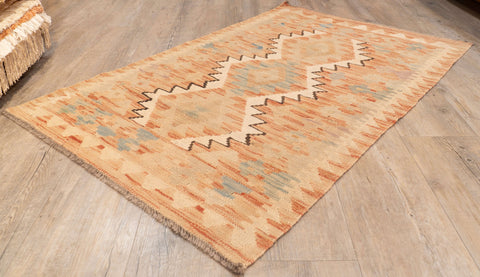 Handmade washed Afghan Kilim - 309653