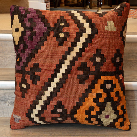 Large Handmade Turkish kilim cushion - 309673-C