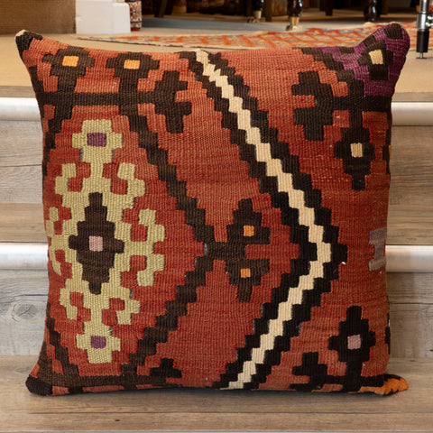 Large Handmade Turkish kilim cushion - 309673-I