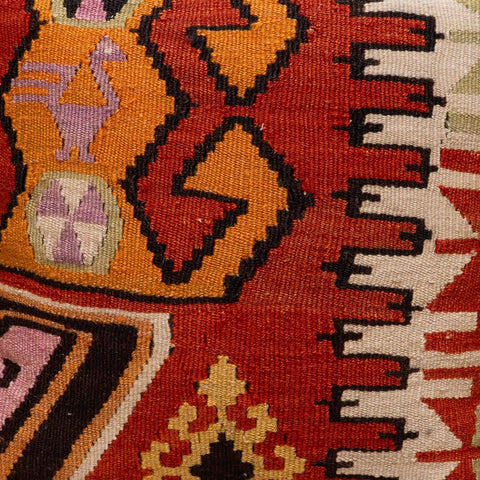Small Handmade Turkish kilim cushion - 309674-AA
