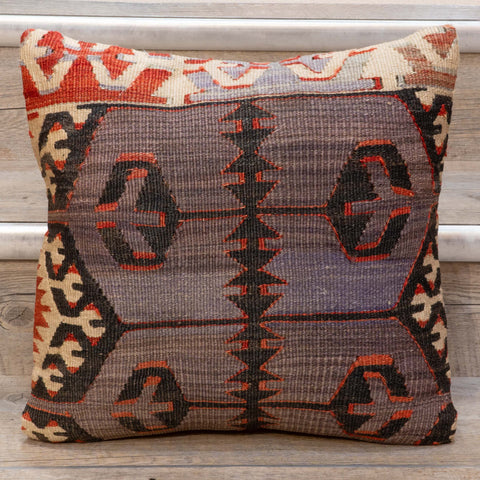 Small Handmade Turkish kilim cushion - 309674-AC