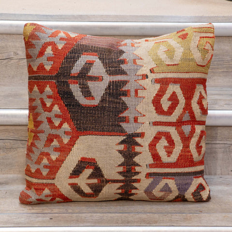 Small Handmade Turkish kilim cushion -309674-U