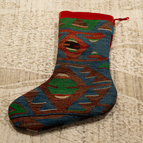 Turkish Kilim Christmas Stocking - 309689q