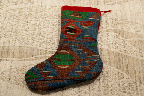 Turkish Kilim Christmas Stocking - 309689q