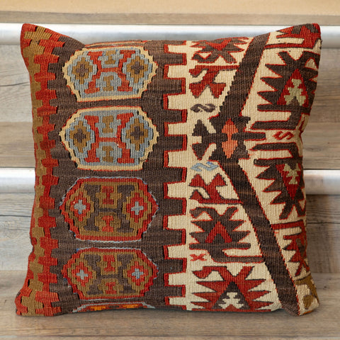 Handmade Vintage Anatolian kilim cushion - 309803i