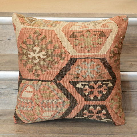 Handmade Vintage Anatolian kilim cushion - 309803k