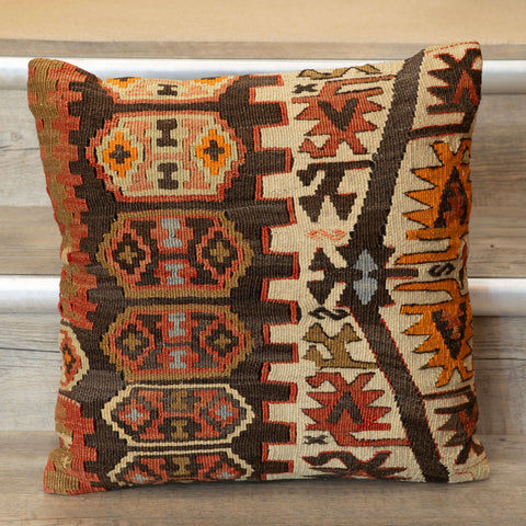 Handmade Vintage Anatolian kilim cushion - 309803o