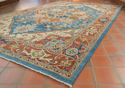 Handmade Afghan Heriz carpet - 309821