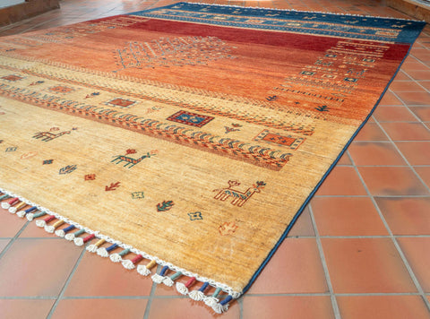 Handmade fine Afghan Loribaft carpet - 309870