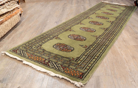 Handmade Pakistan Bokhara short runner - 309921