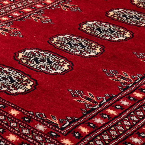 Handmade Mori Pakistan Bokhara Rug - 309950