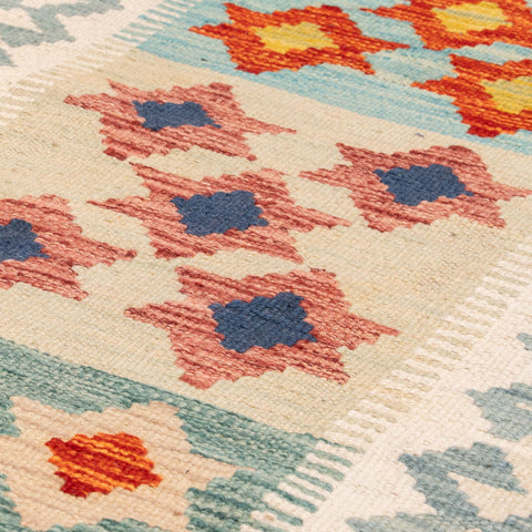 Handmade Afghan Kilim short runner - 310215
