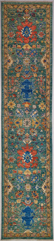 Handmade Afghan Seljuk long runner - 390000-519