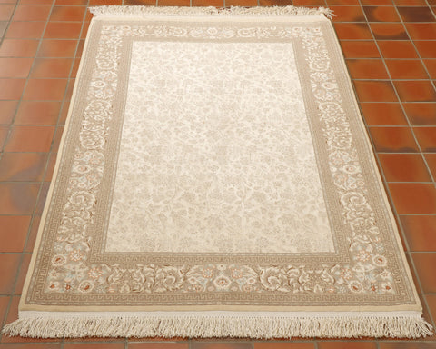 Fine part silk handmade Oriental Isfahan rug - 262510