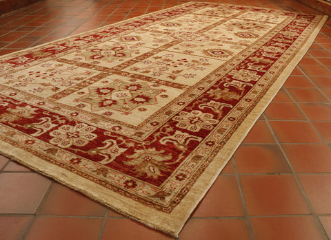 Fine handmade Afghan Ziegler wide runner - 26325194