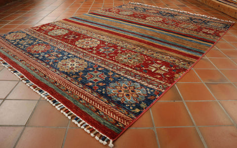 Fine handmade Afghan Samarkand rug - 27425315