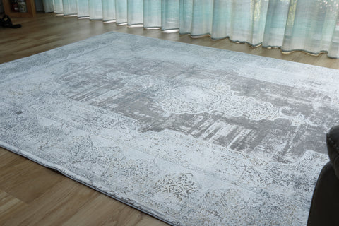 Woolknot Gooch luxury  rug Overdye Frost Grey