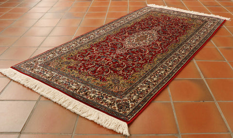 Fine handmade Kashmir silk rug - 306349