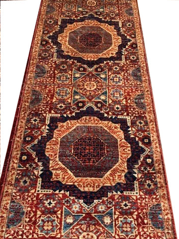 Handmade Afghan Mamluk runner - ENR306431