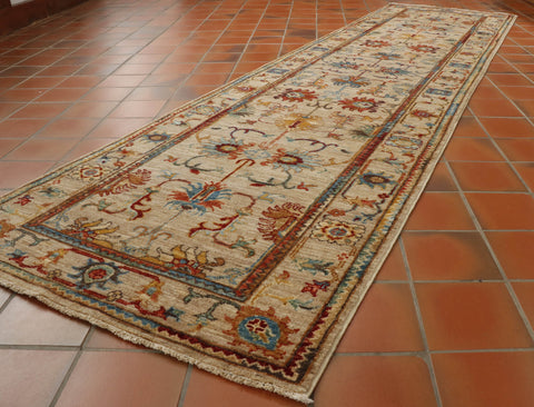 Fine handmade Afghan Ziegler runner - 306517