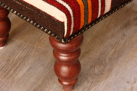 Small Turkish kilim stool - 30625816