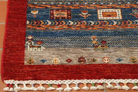 Fine handmade Afghan Loribaft rug - 307339